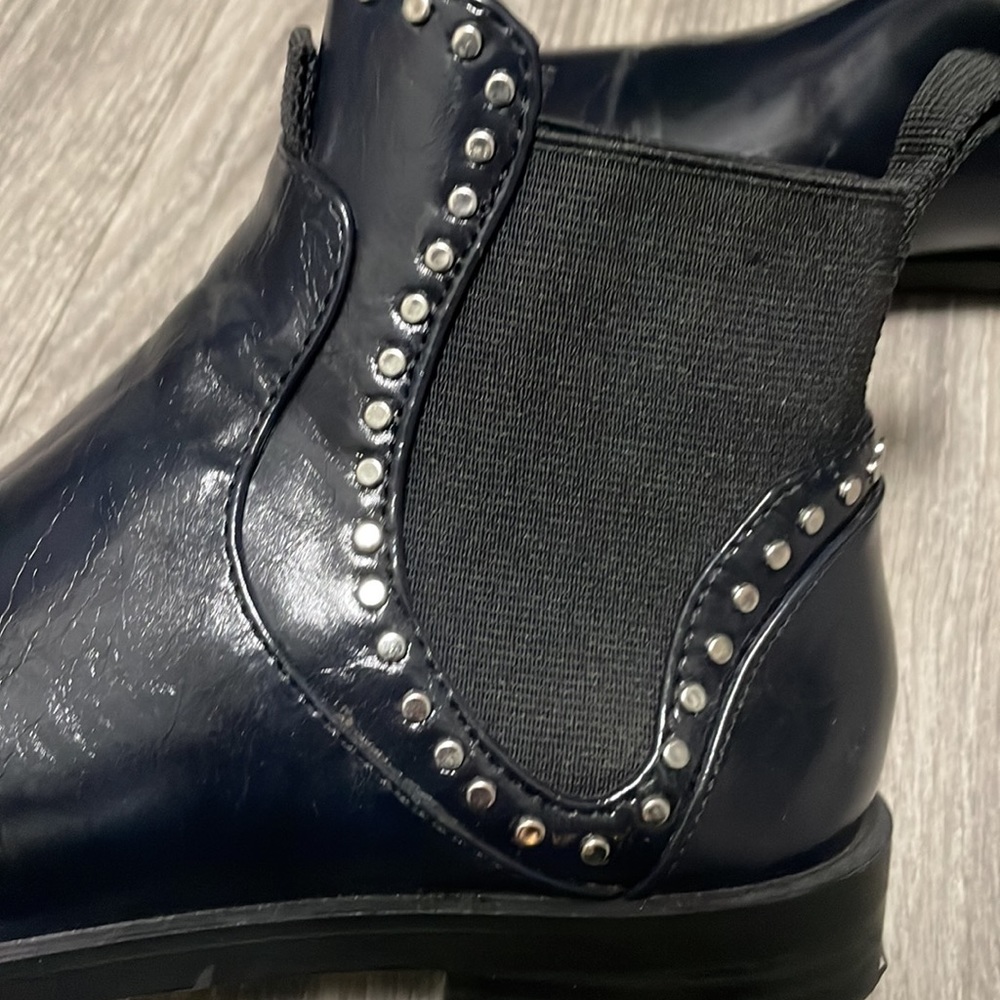 Zara black stud ankle flat boots - Picture 2 of 5